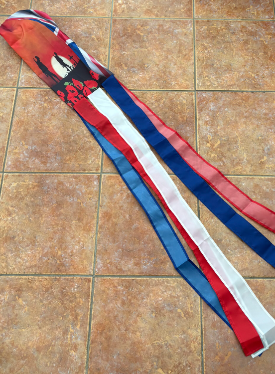 Four soldiers remembrance tube windsock 60"