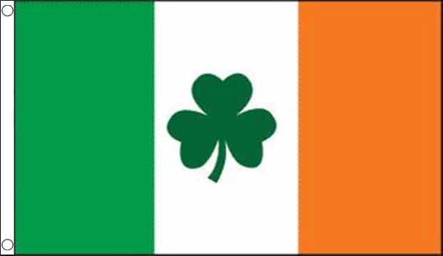 Ireland shamrock flag 5ft x 3ft with eyelets
