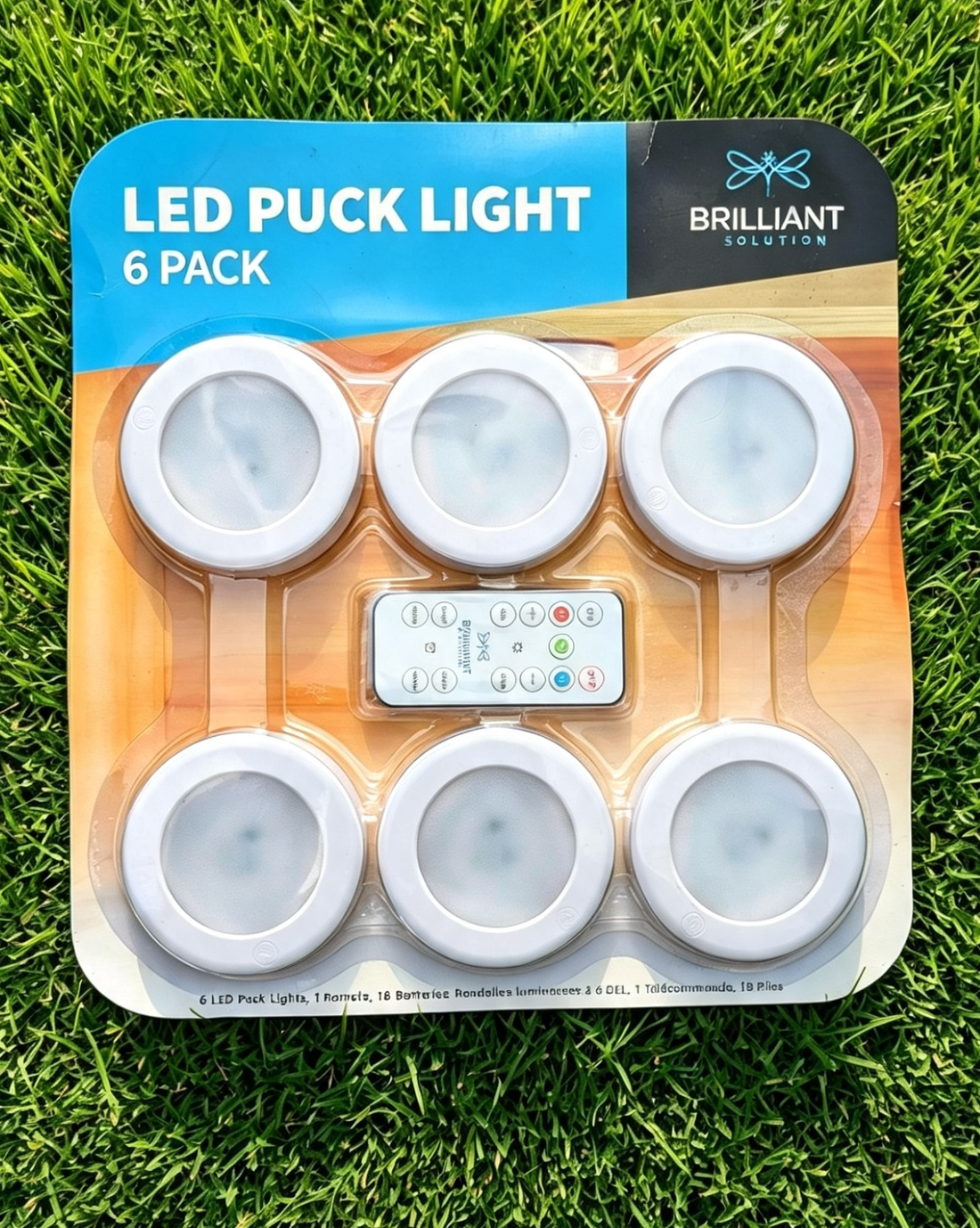LED puck light 6 pack with remote control handy adhesive battery lamp