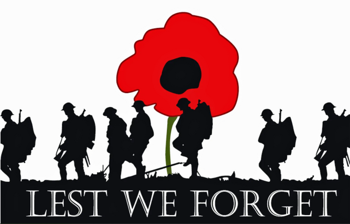 Lest we forget remembrance flag 5ft x3ft