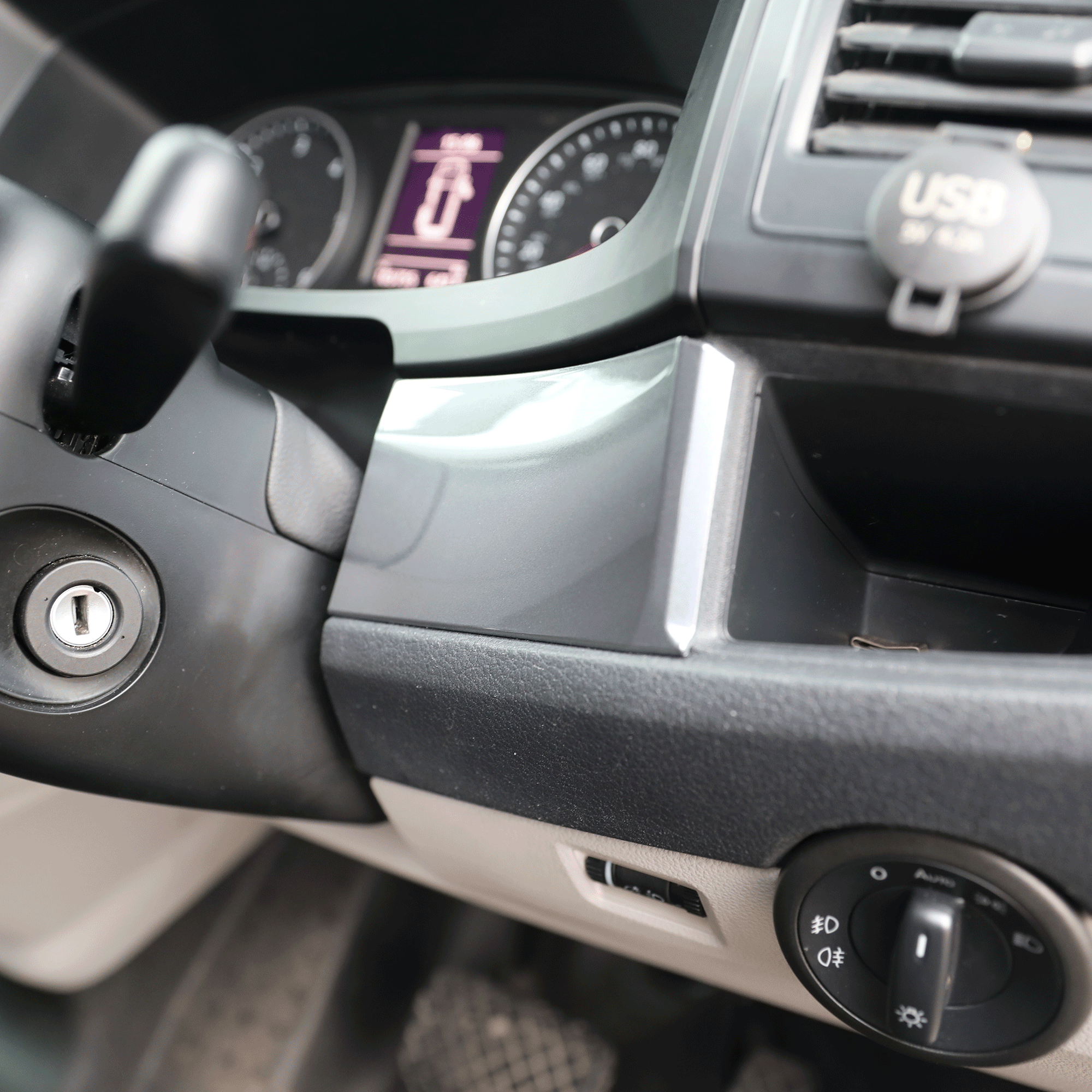 For VW Transporter T6 Gun Metal Grey Lower Dash Dashboard Trim | Van-X