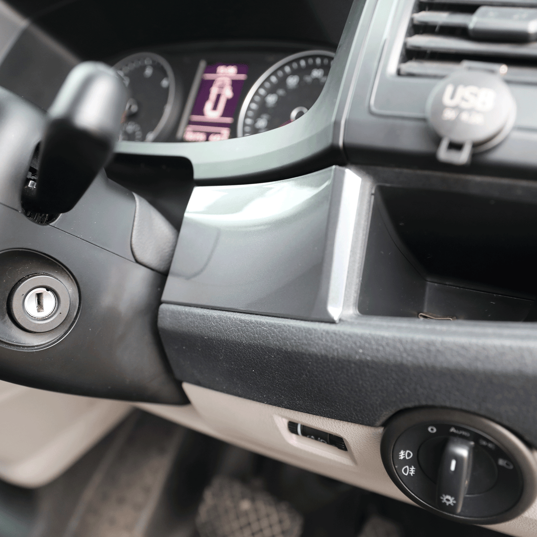 For VW Transporter T6 Gun Metal Grey Lower Dash Dashboard Trim | Van-X