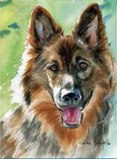 Loyal shepherd German shepherd banner house flag