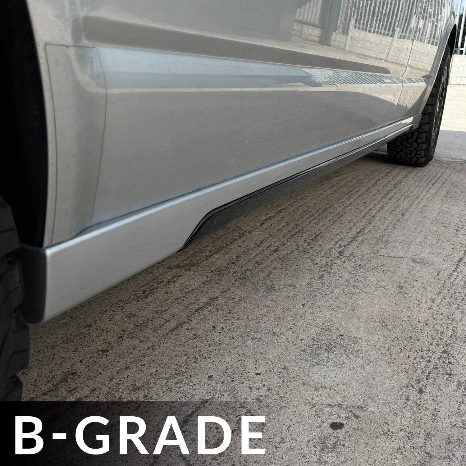 For VW T5, T5.1 LWB Side Skirts Reflex Silver Plastic Painted and Ready to Fit (B-Grade)