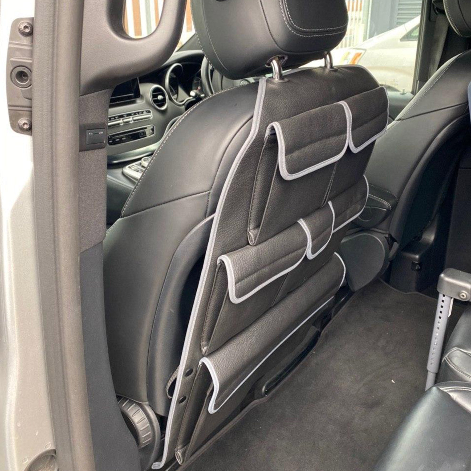 For Mercedes Vito Leatherette Captain Seat Back Organiser Campervan Storage - Van-X