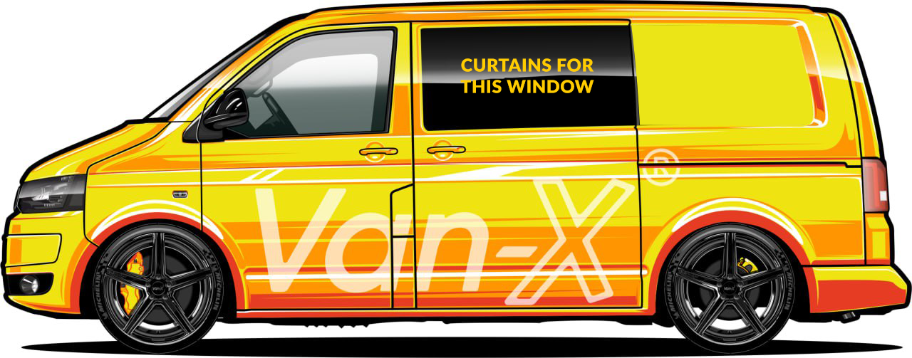 For Vauxhall Vivaro Window Curtains Eco-Line Black | Camper Van Curtains | Van-X