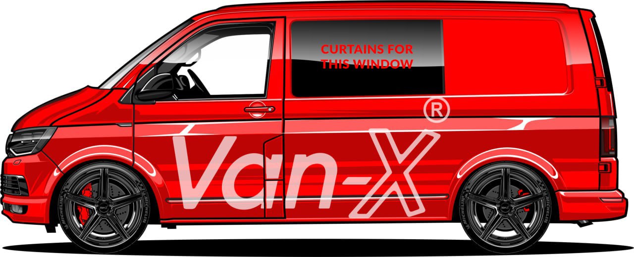 For Renault Trafic Premium Window Curtains - Black/Black - CREATE YOUR OWN BUNDLE! Van-X