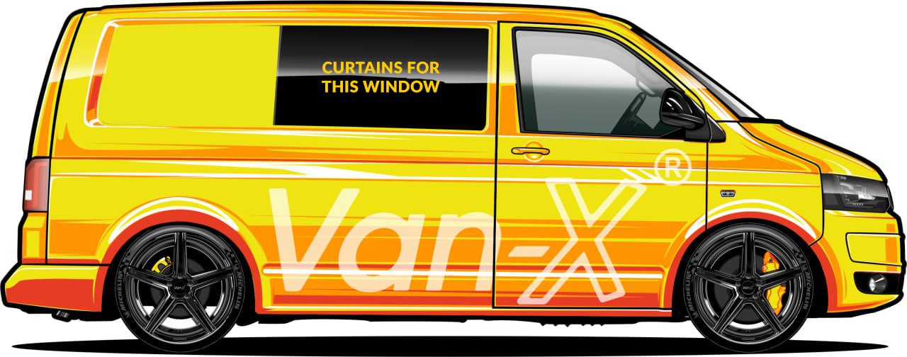 For VW T3 Premium Window Curtains - Black/Grey - CREATE YOUR OWN BUNDLE! Van-X
