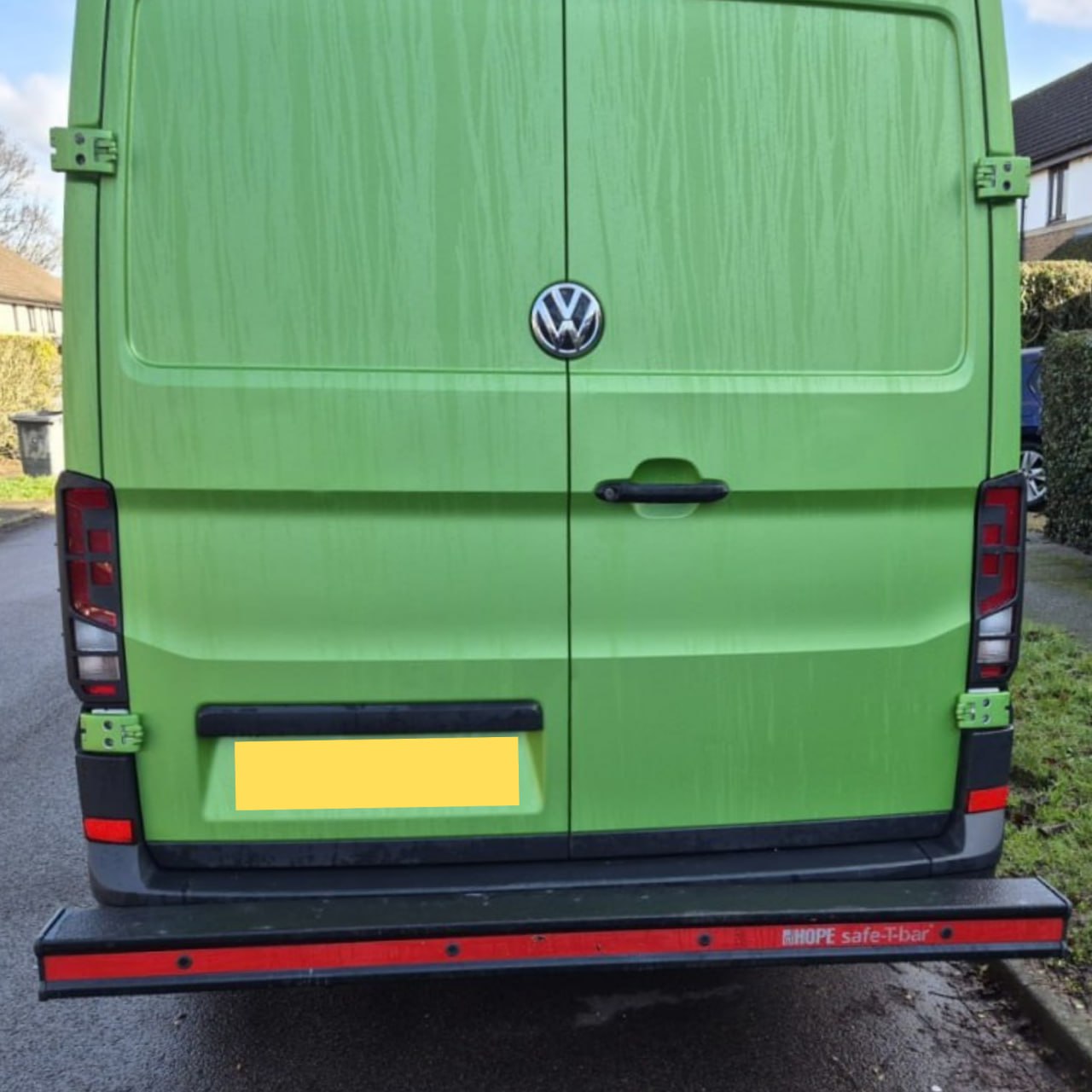 For Volkswagen Crafter Rear Light Guards - Hammerite Ultimate Matte Black (2018 Onwards)