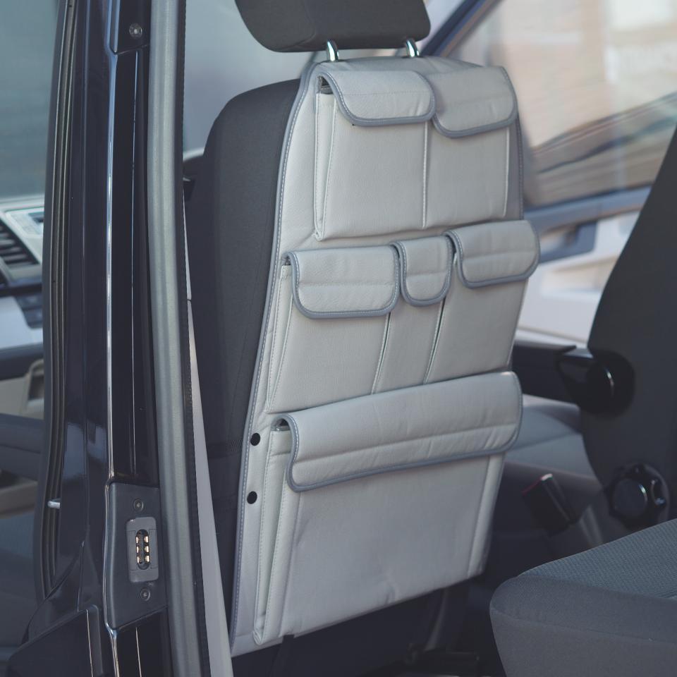 For VW T5 & T5.1 Transporter Leatherette Back Seat Organiser Single & Double Campervan - Van-X