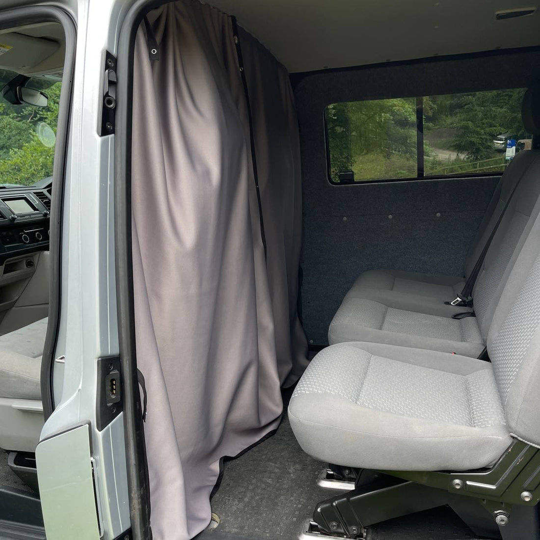 For Fiat Ducato / Ram ProMaster Cab Divider Curtain Kit with Rail Premium Quality - Van-X