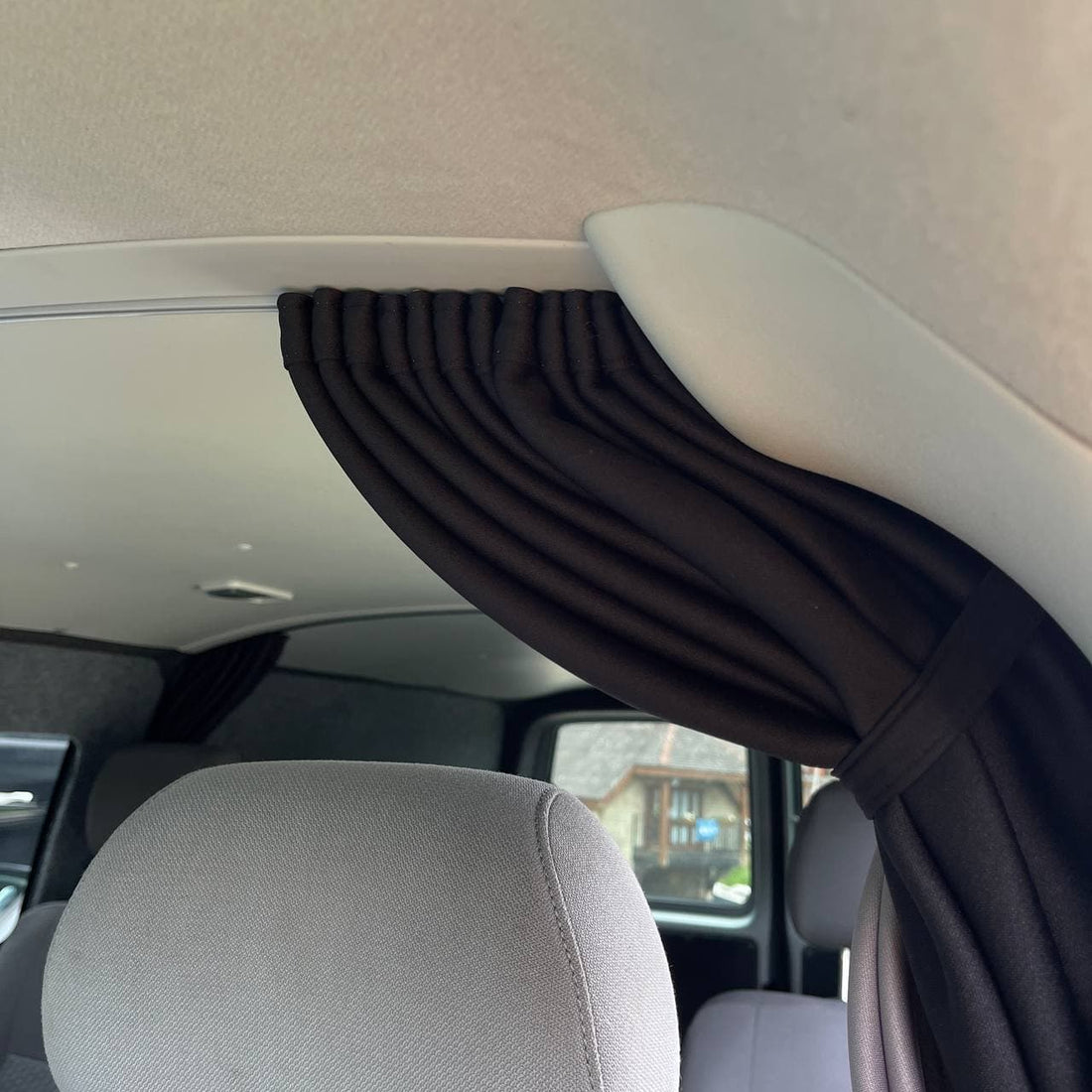 For Renault Trafic Cab Divider Curtain Kit with Rail | Premium Quality Divider for Renault Trafic, Easy Install & Durable - Van-X
