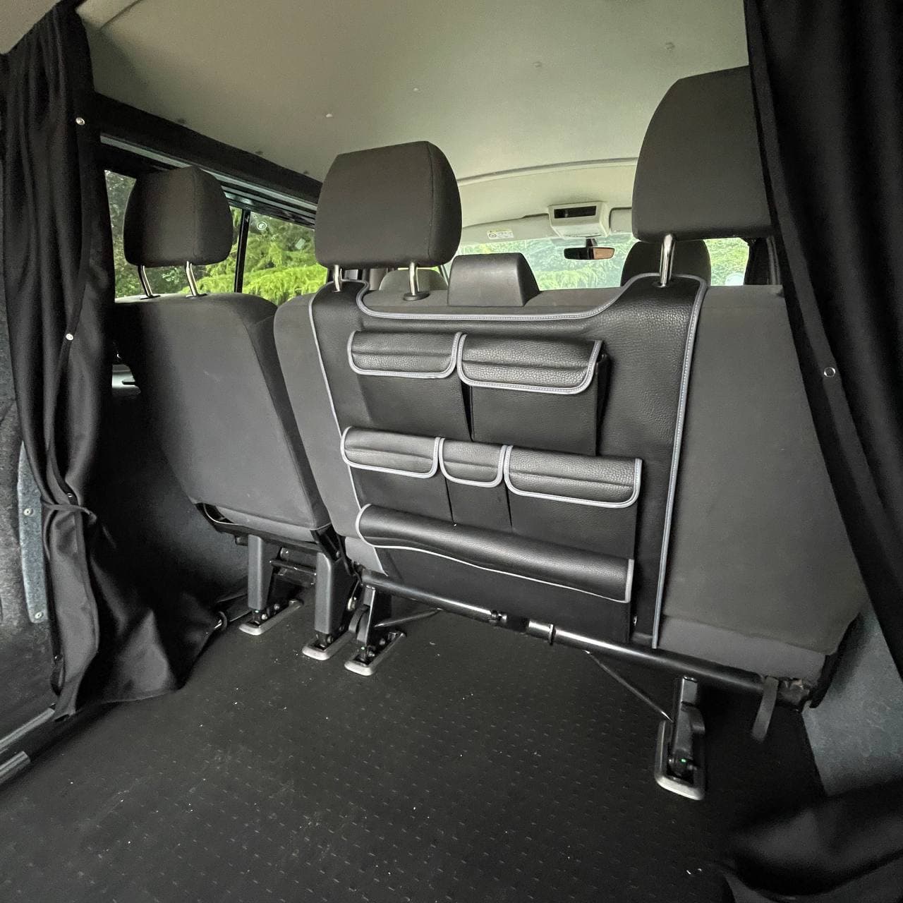 For VW T5 & T5.1 Transporter Leatherette Back Seat Organiser Single & Double Campervan - Van-X