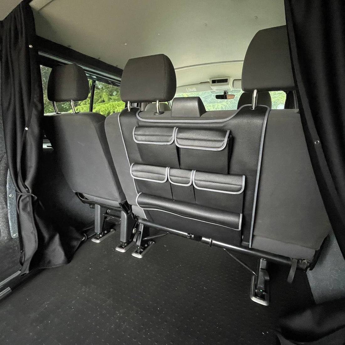For VW T5 & T5.1 Transporter Leatherette Back Seat Organiser Single & Double Campervan - Van-X