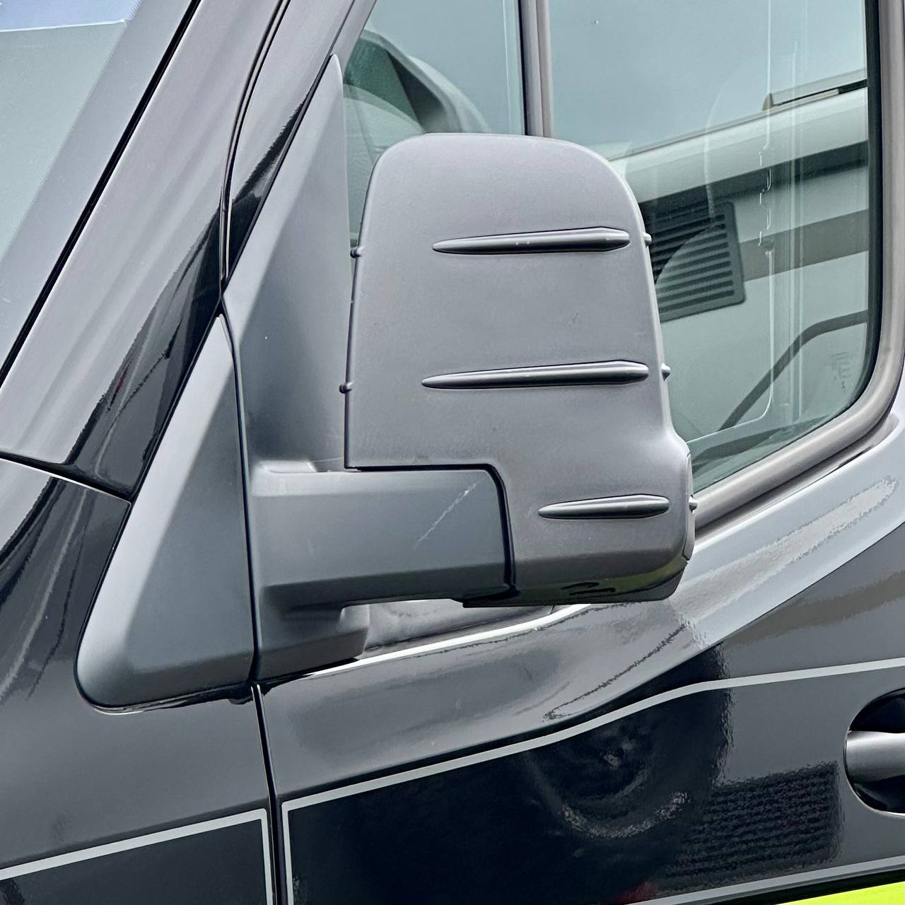 For Mercedes Sprinter Dodge 907 Wing Mirror Cap Covers Without Indicator – Hammerite (Set of 2) – Replacement Mirror Covers for Sprinter Vans