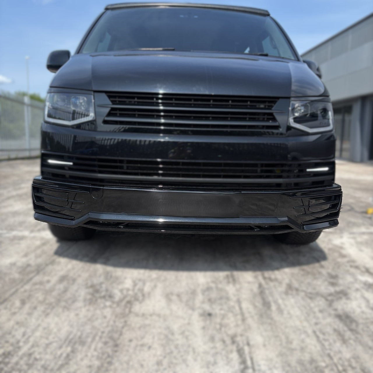 For VW T6 Transporter Front Sportline Spoiler & Splitter Painted Ready to Fit – Front End Styling Upgrade | Van-X