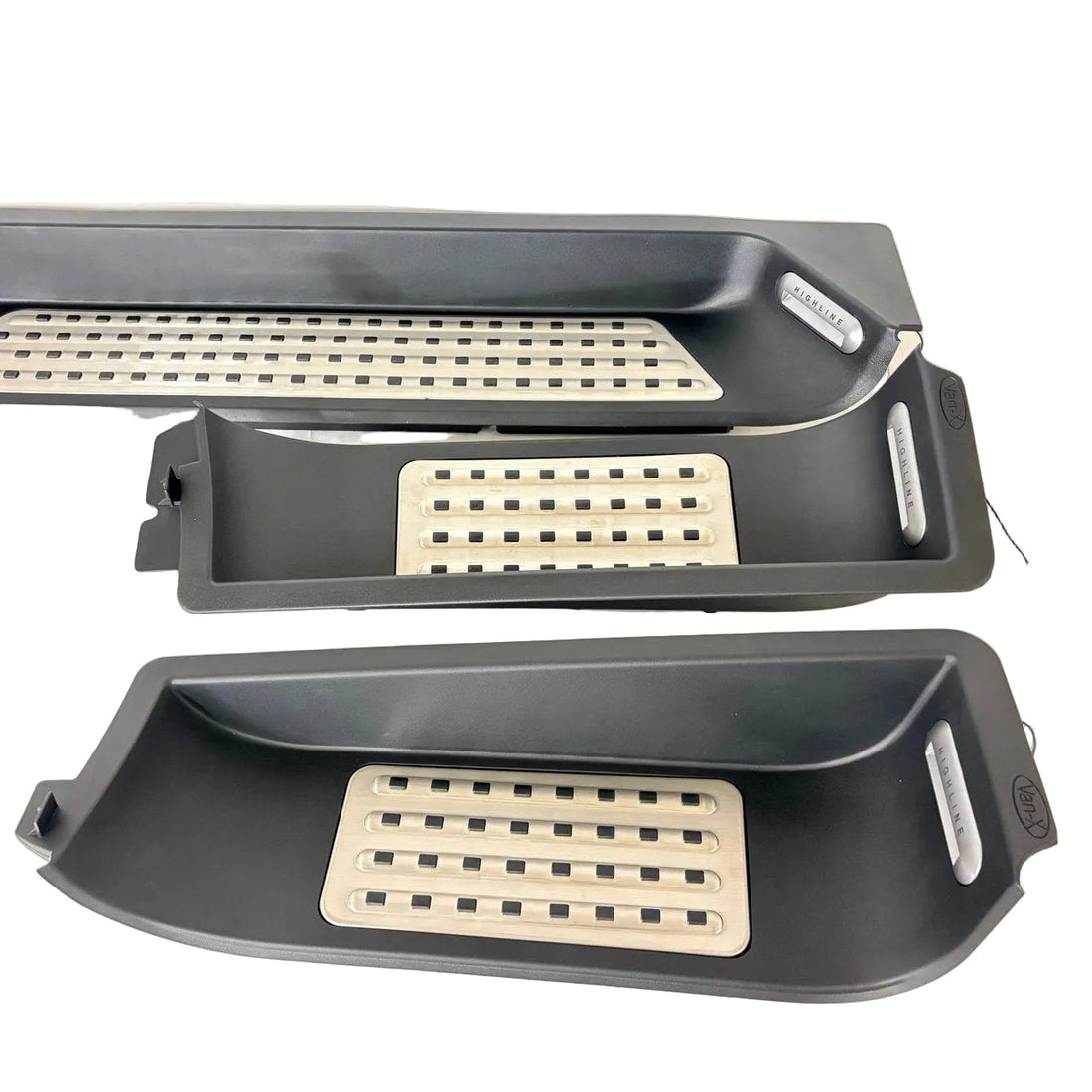 For VW T6.1 Set of 3 Caravelle Style Full Step LED Light Highline Logo | Van-X