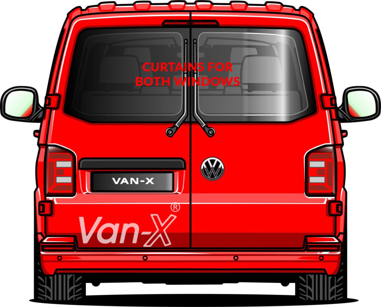 For Peugeot Expert Premium Window Curtains - Black/Burgundy - CREATE YOUR OWN BUNDLE! | Van-X