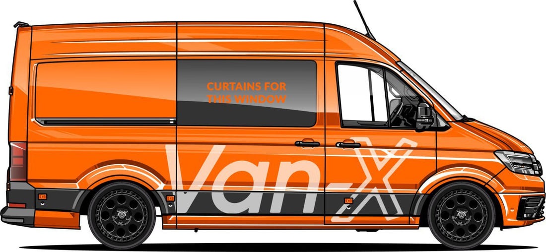 For VW Crafter Premium Window Curtains - Black/Black - CREATE YOUR OWN BUNDLE! Van-X