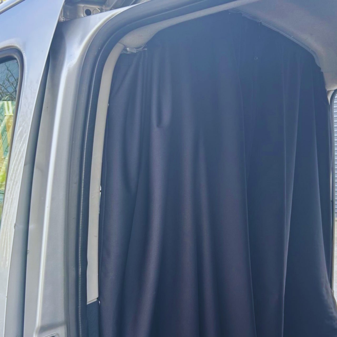 For Mercedes Dodge Sprinter Cab Divider Curtain Kit with Rail Premium Quality - Van-X