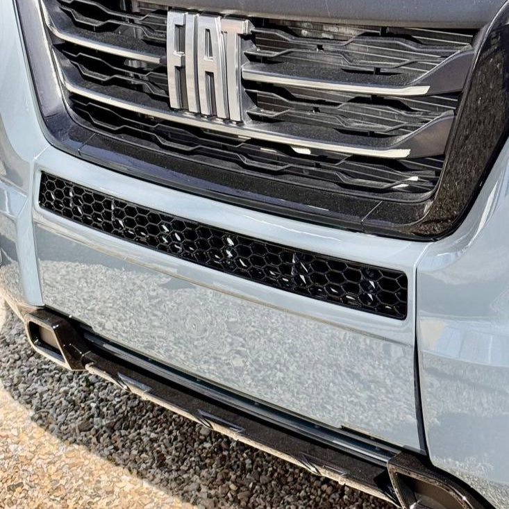 For Fiat Ducato Bumper Honeycomb Grille | Gloss Black Front Styling Upgrade | Non Parking Sensor Version | Van-X
