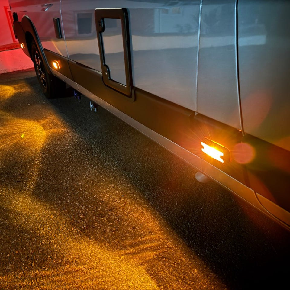 For Peugeot Boxer Side Signal Marker Light Cover Guard - Gloss Black | Van-X