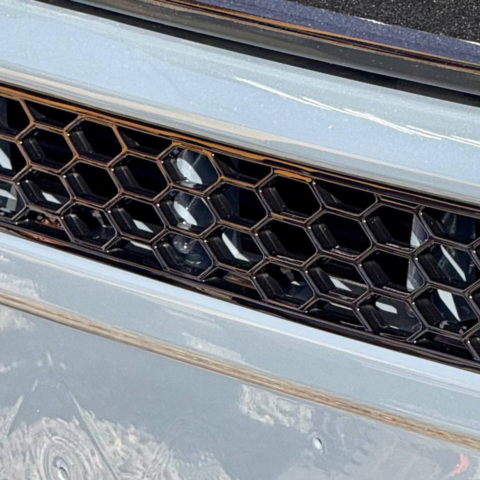 For Peugeot Boxer Bumper Honeycomb Grille | Gloss Black Front Styling Upgrade | Non Parking Sensor Version | Van-X