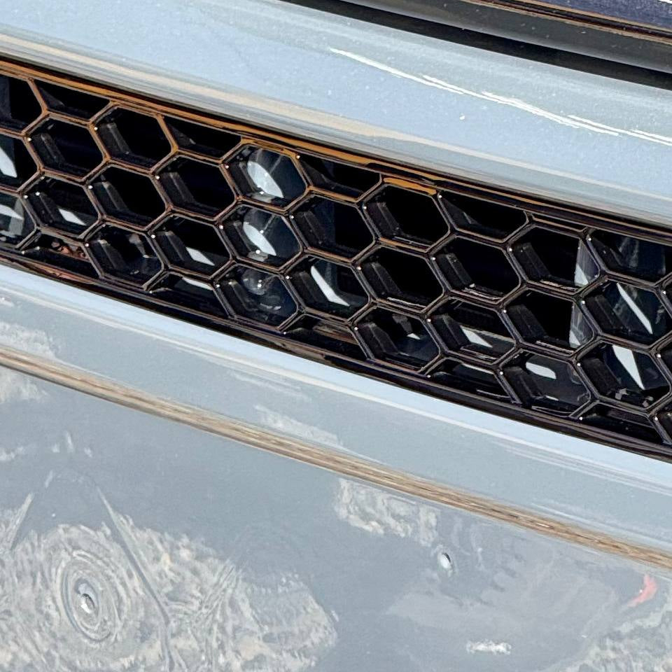 For Vauxhall Movano Bumper Honeycomb Grille | Gloss Black Front Styling Upgrade | Non Parking Sensor Version | Van-X