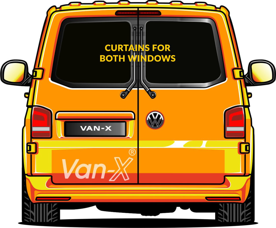 For VW T4 Transporter Van Conversion Premium Curtains - Black/Burgundy - CREATE YOUR OWN BUNDLE! Van-X