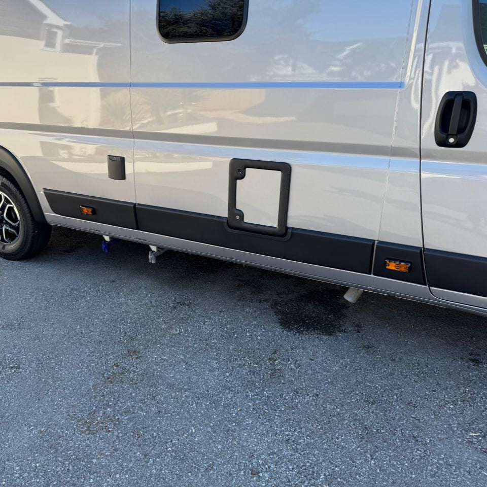 For Fiat Ducato Side Signal Marker Light Cover Guard - Gloss Black | Van-X