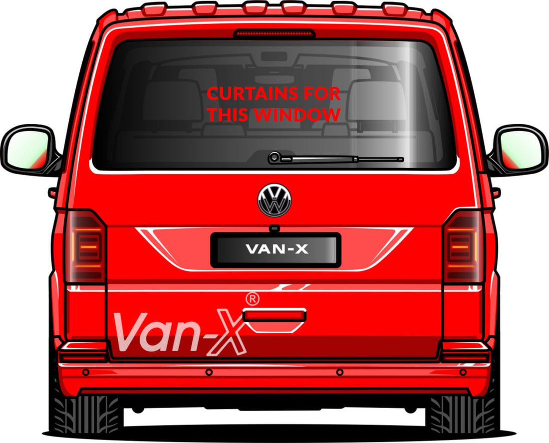 For VW Caddy Van Conversion Premium Window Curtains - Black/Burgundy - CREATE YOUR OWN BUNDLE! Van-X