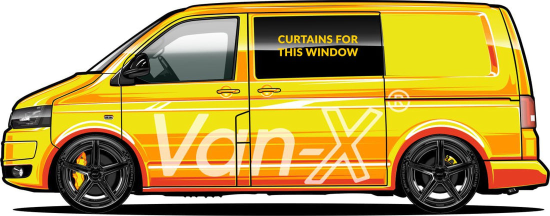 For VW T4 Transporter Van Conversion Premium Curtains - Black/Grey - CREATE YOUR OWN BUNDLE! Van-X