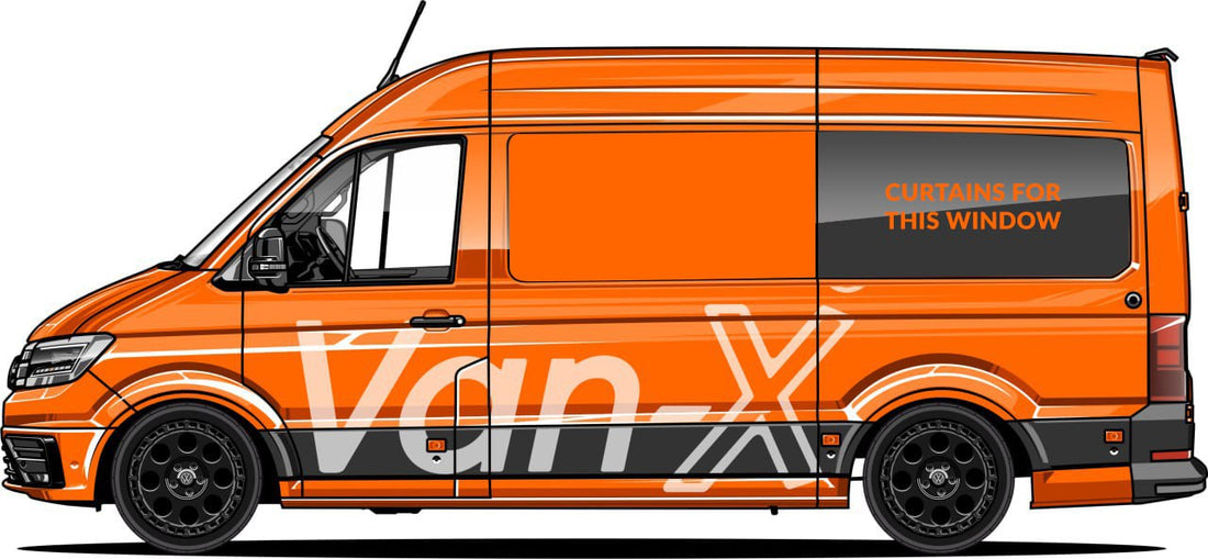 For Citroën Relay Premium Window Curtains - Black/Grey - Custom Bundle Option | Van-X