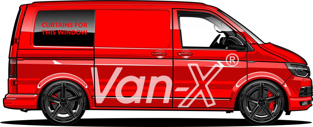 For New Vauxhall Vivaro Premuim Window Curtains - Black/Burgundy - CREATE YOUR OWN BUNDLE! Van-X