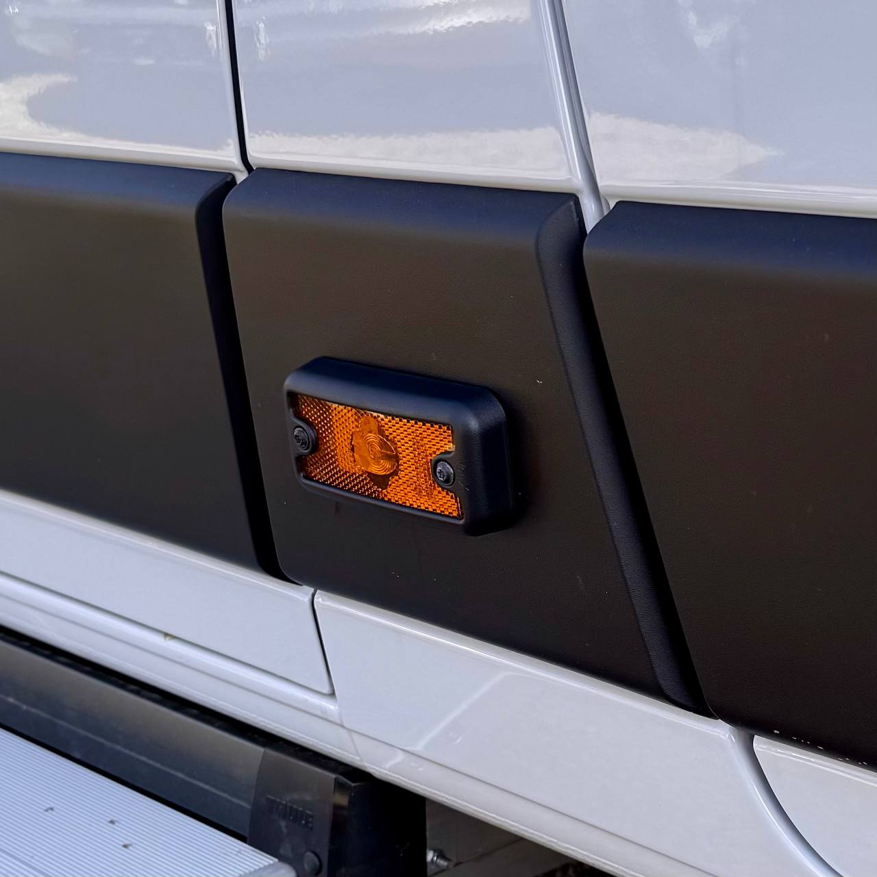 For Vauxhall Movano Side Signal Marker Light Cover Guard - Textured Black | Van-X