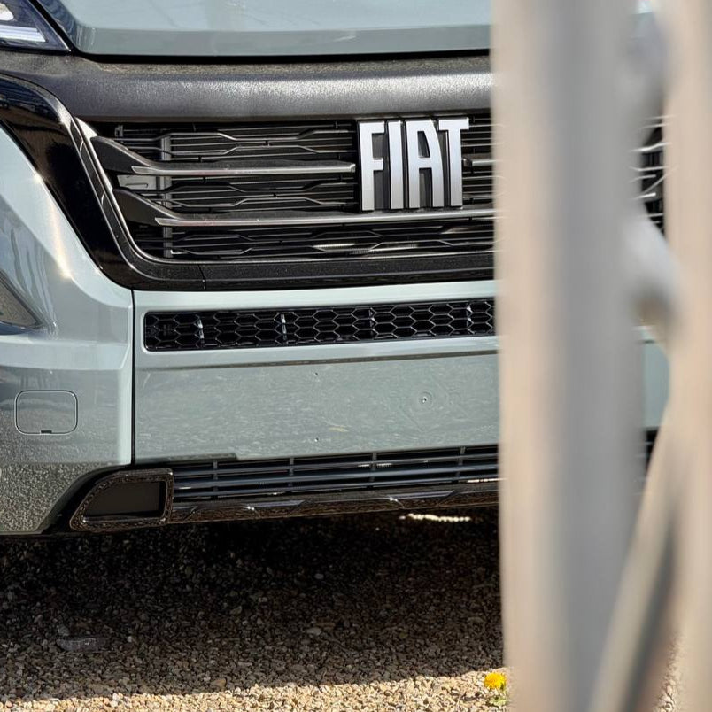 For Fiat Ducato Bumper Honeycomb Grille | Gloss Black Front Styling Upgrade | Non Parking Sensor Version | Van-X