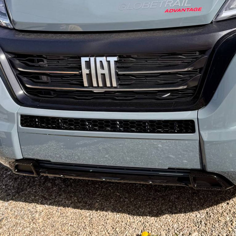 For Peugeot Boxer Bumper Honeycomb Grille | Gloss Black Front Styling Upgrade | Non Parking Sensor Version | Van-X