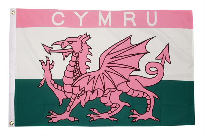Cymru Wales flag pink
