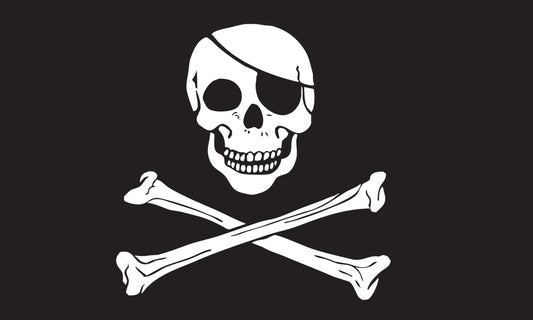 Flagge mit Totenkopf und gekreuzten Knochen, 152 x 91 cm