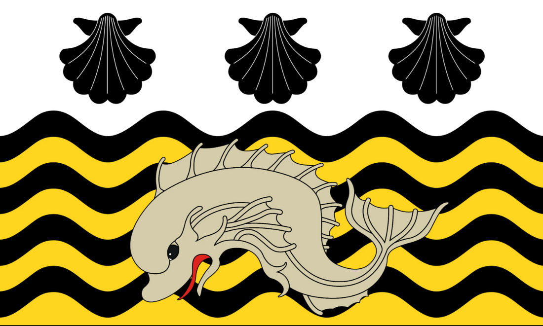 Poole Dorset flag 5ft x 3ft with eyelets