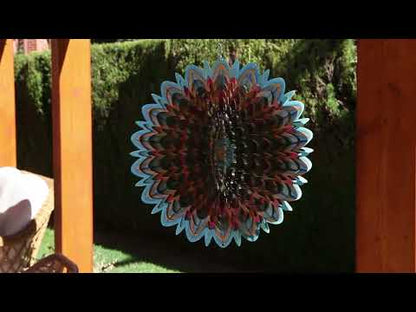 Mandala flower stainless steel 12 inch (30cm) garden windspinner