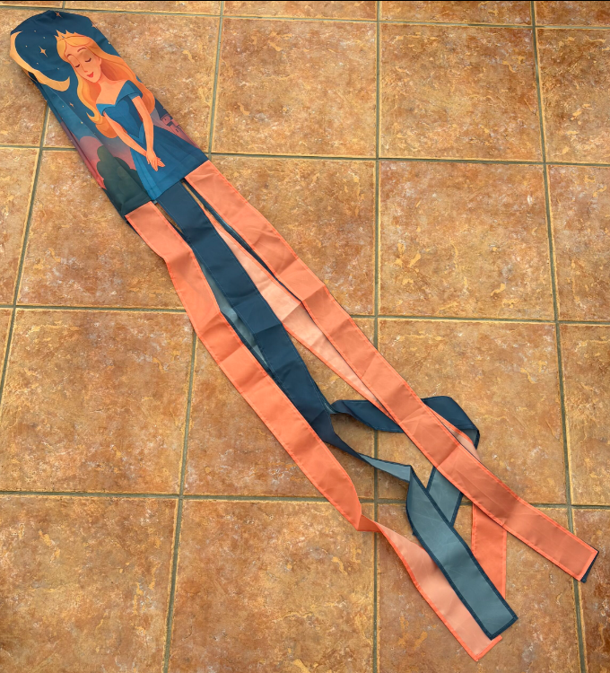 Princess and castle tube windsock 60"