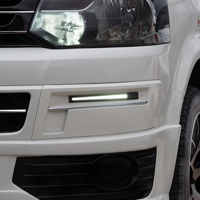 For VW T5.1 Daytime Running Light Bar (DRL) Smoke Lens Kit Painted Ready to Fit | Van-X