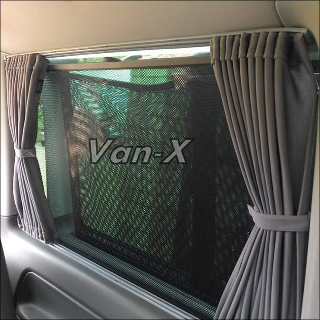 For VW Caddy 2x Rear Quarter Window Curtains Eco-Line | Camper Van Curtains | Van-X