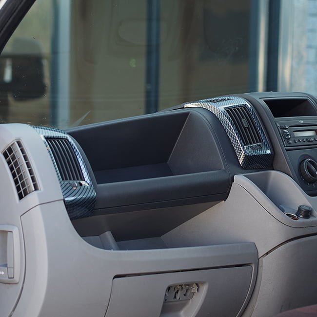 For Citroën Relay Dashboard Air Vent Trim in Silver Carbon | Van-X