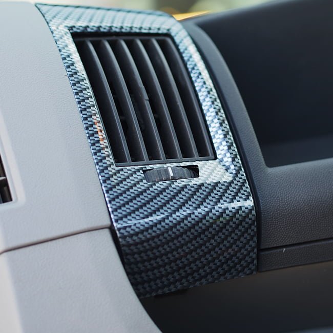 For Citroën Relay Dashboard Air Vent Trim in Silver Carbon | Van-X
