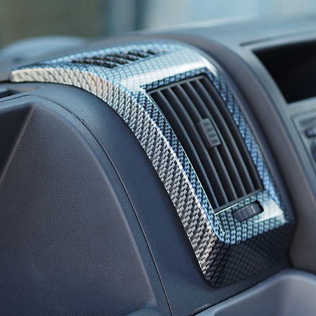 For Citroën Relay Dashboard Air Vent Trim in Silver Carbon | Van-X