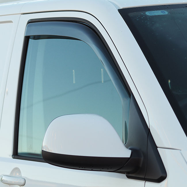 For VW Transporter T5/T5.1 In-Channel Wind Deflectors Tinted - Van-X