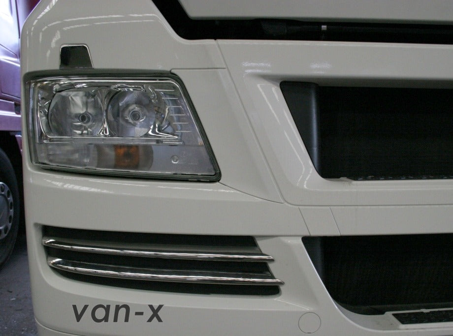 For Man Tgx Stainless Steel Front Fog Light Trims (Set of 4)(WITHOUT FOG LIGHTS)