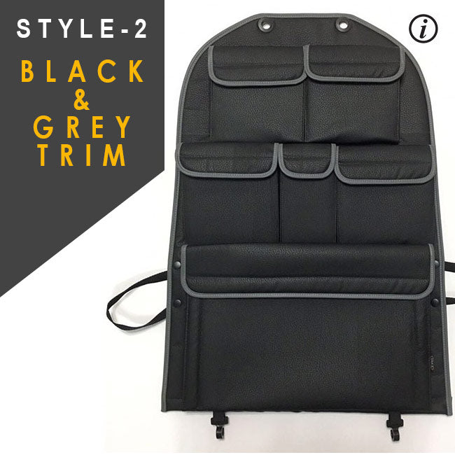 For VW T6 & T6.1 Transporter Leatherette Captain Seat Back Organiser Campervan Storage - Van-X